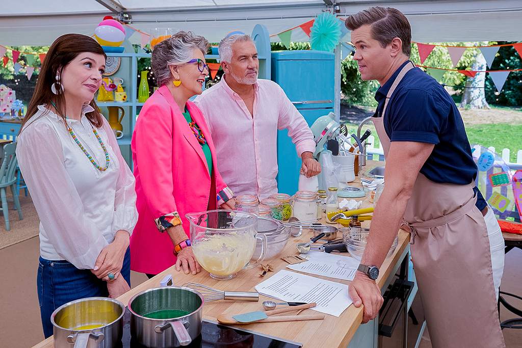 The Great American Baking Show, Casey WIlson, Andrew Rannells, Paul Hollywood, Prue Leith