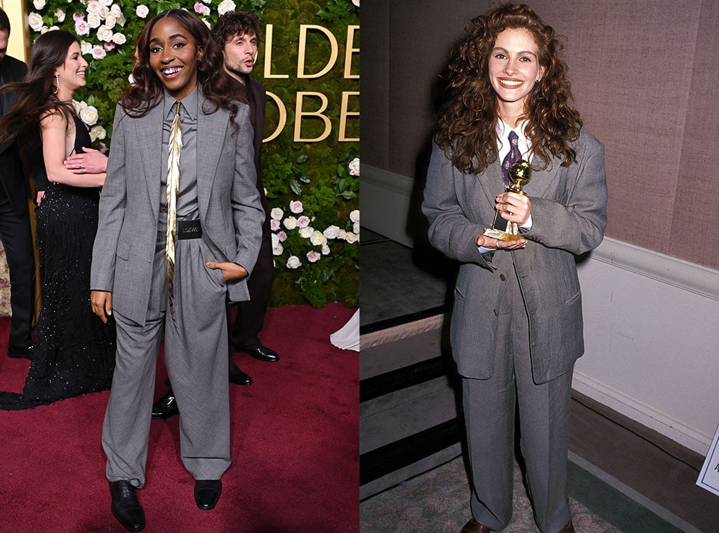 Ayo Edebiri vom Bären stellt den Globes-Look von Julia Roberts aus dem Jahr 1990 nach