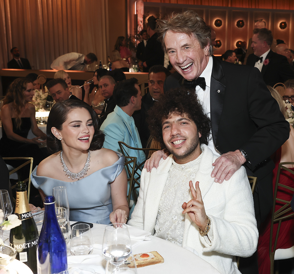 Selena Gomez, Benny Blanco, Martin Short, 2025 Golden Globe Awards, Candids