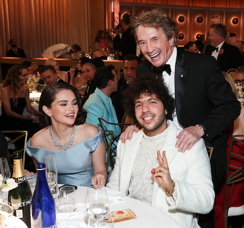 Selena Gomez, Benny Blanco, Martin Short, 2025 Golden Globe Awards, Candids