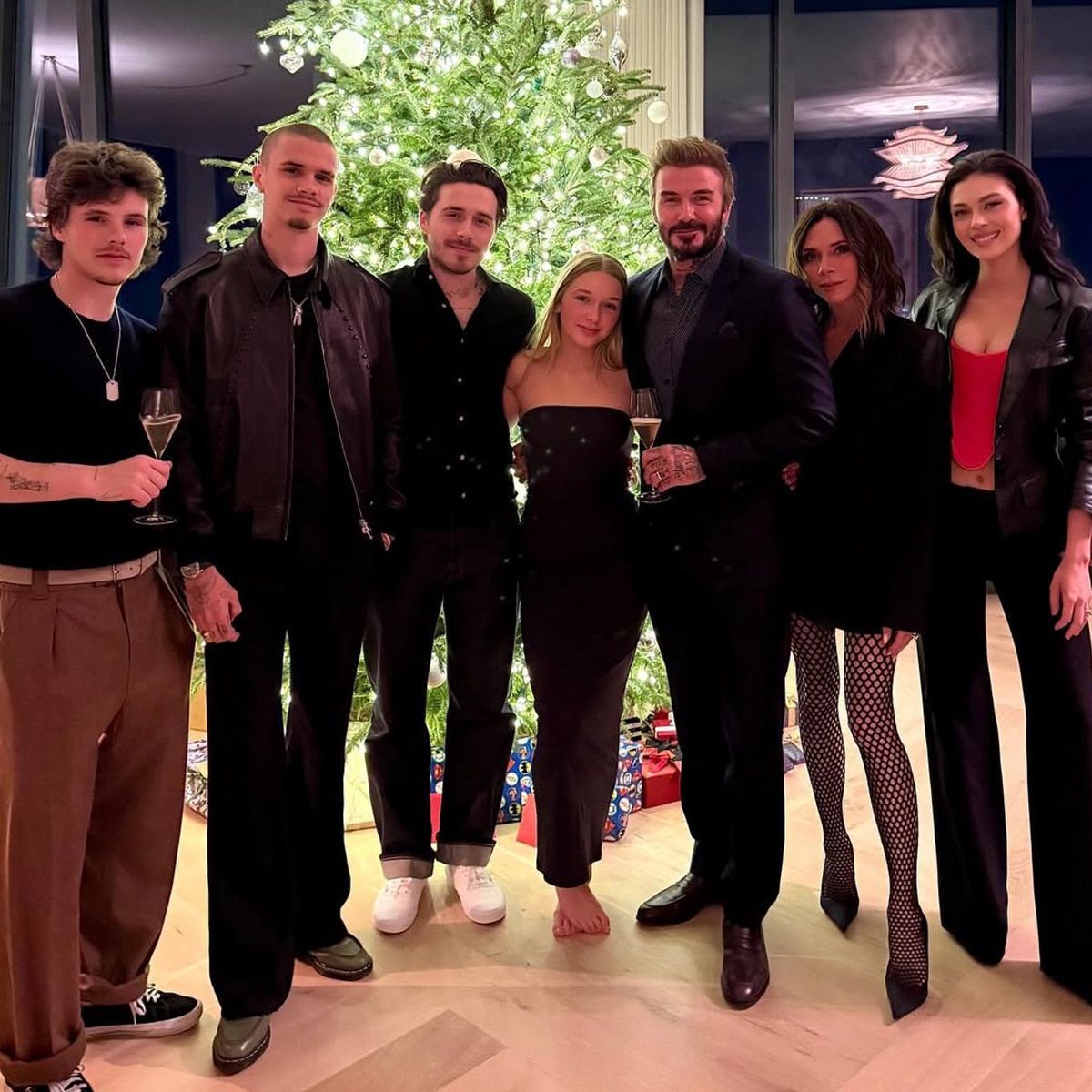 Cruz Beckham, Romeo Beckham, Brooklyn Beckham, Harper Beckham, Victoria Beckham, Nicola Peltz Beckham