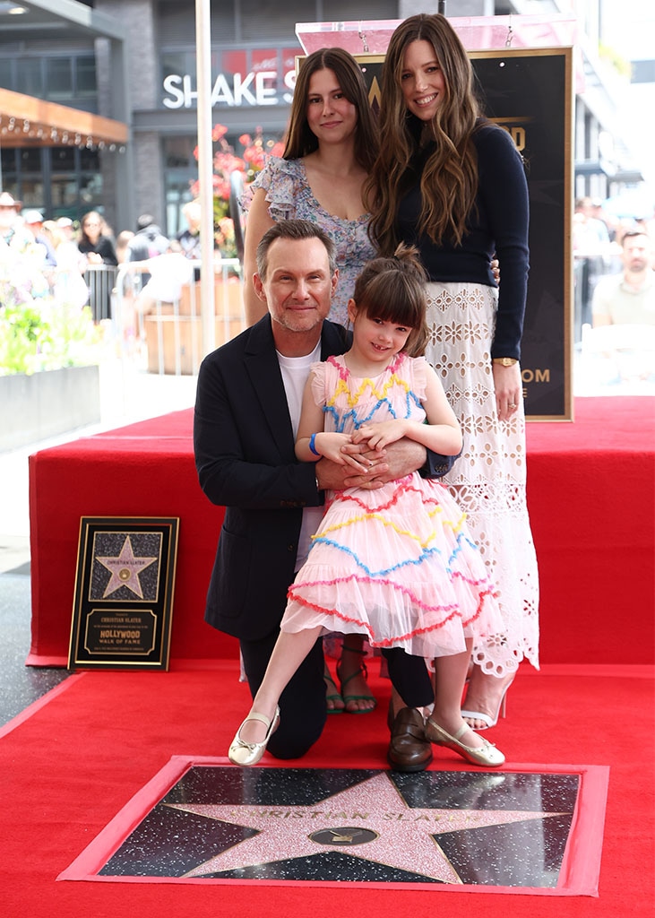 Christian Slater, Brittany Lopez, Jadon Haddon-Slater, Eliana Slater