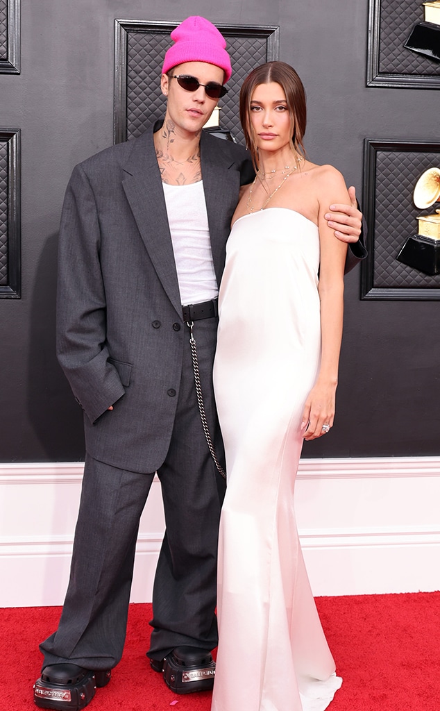 Justin Bieber and Hailey Bieber attend the 64th Annual GRAMMY Awards.jpg