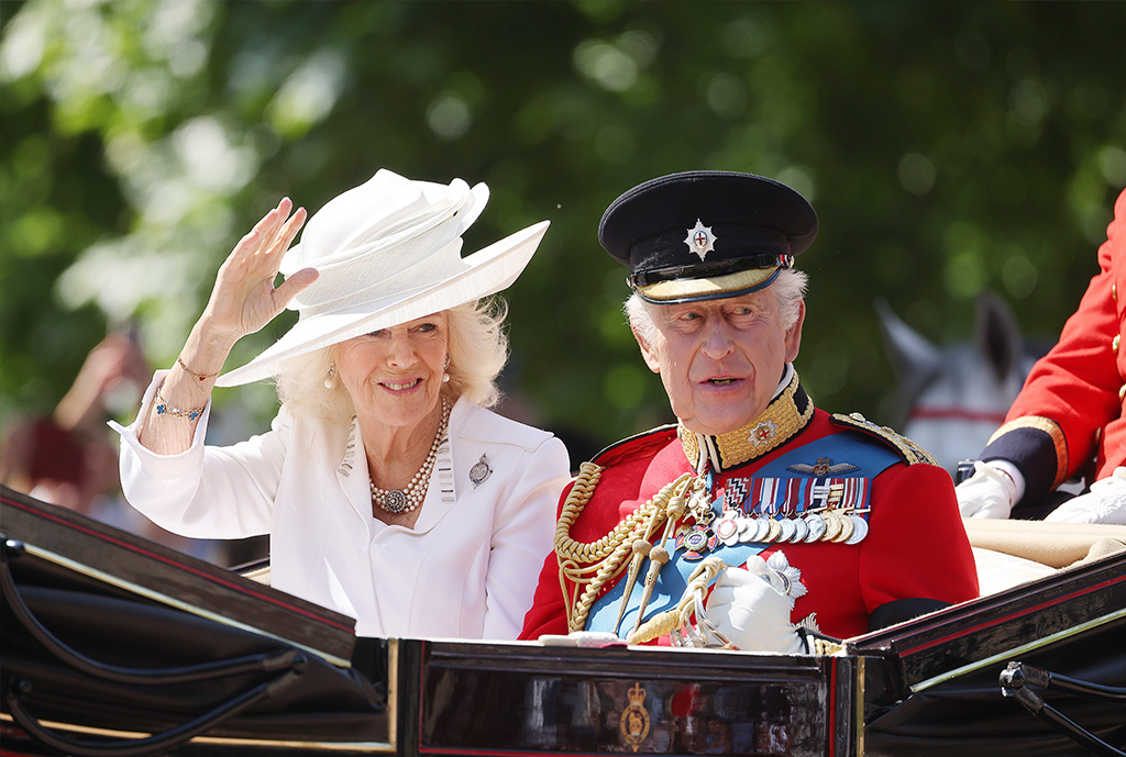 King Charles III and Queen Camilla Attend Trooping The Colour 2025 