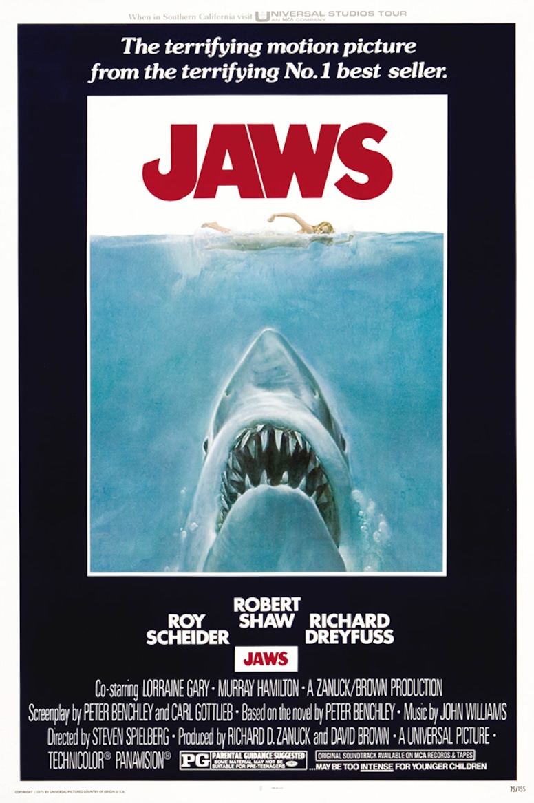 Jaws, poster, 1975, 50th anniversary