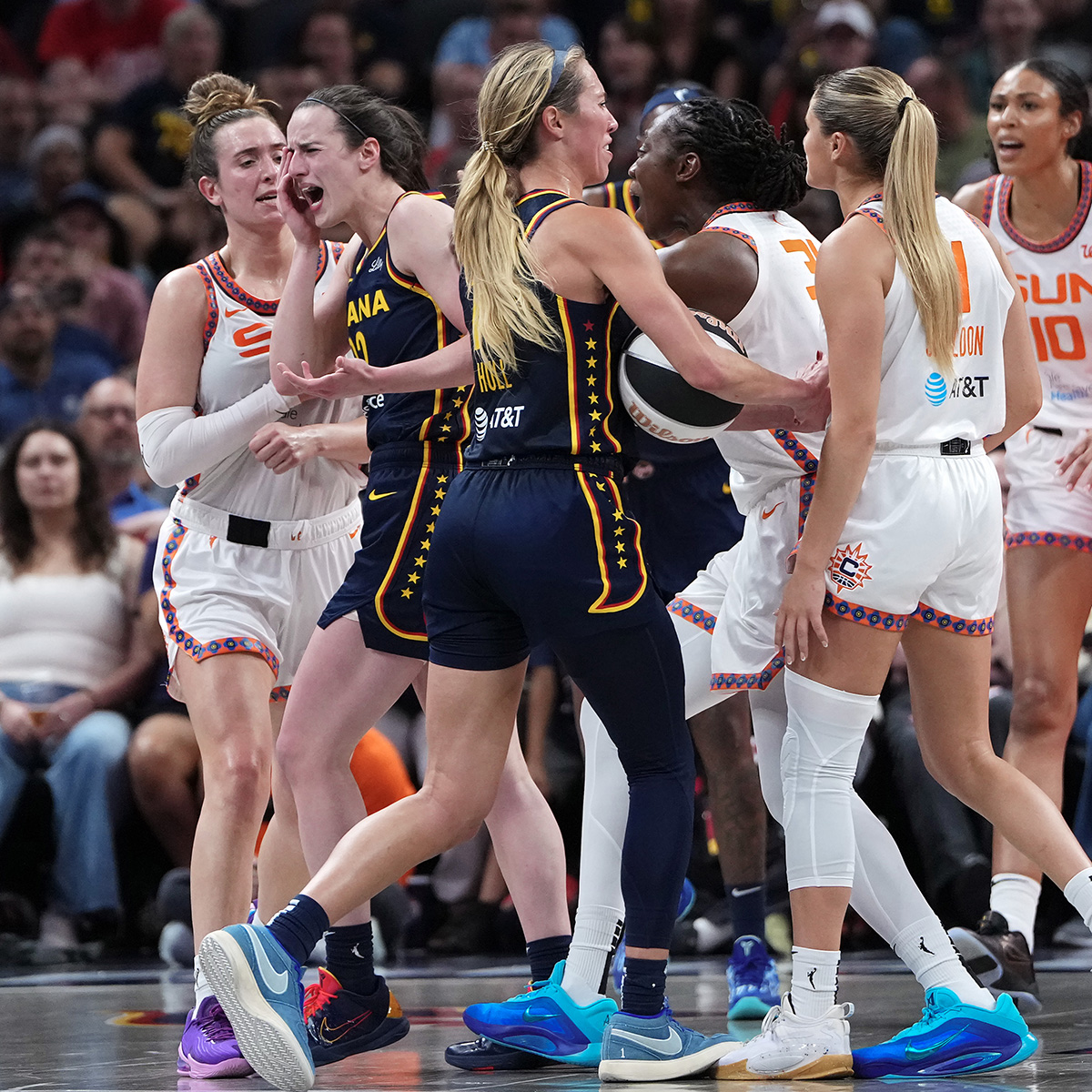 Caitlin Clark, Connecticut Suns Mid-Game Altercation 