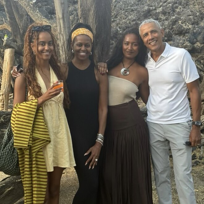 Malia Obama, Michelle Obama, Sasha Obama, Barack Obama