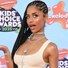 Tyla arrives at the Kids Choice Awards 2025 in Santa Monica.