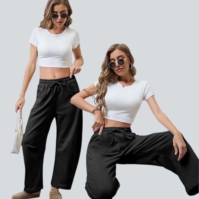 SHOP E!’s Bestselling Barrel-Leg Sweats thumbnail