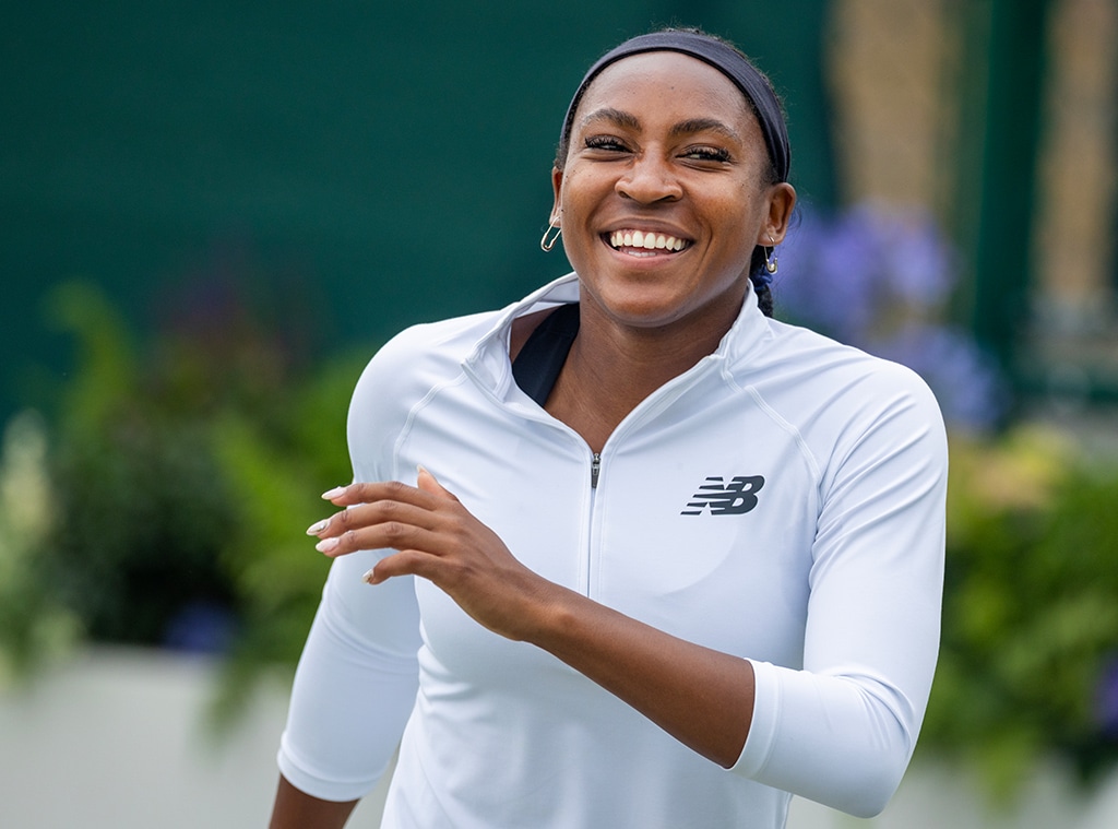 Coco Gauff of the United States during warm up