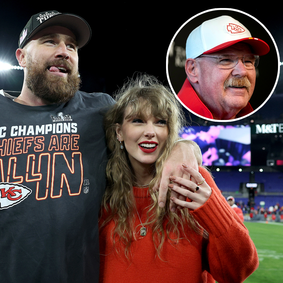 Andy Reid Reacts to Travis Kelce & Taylor Swift's Engagement