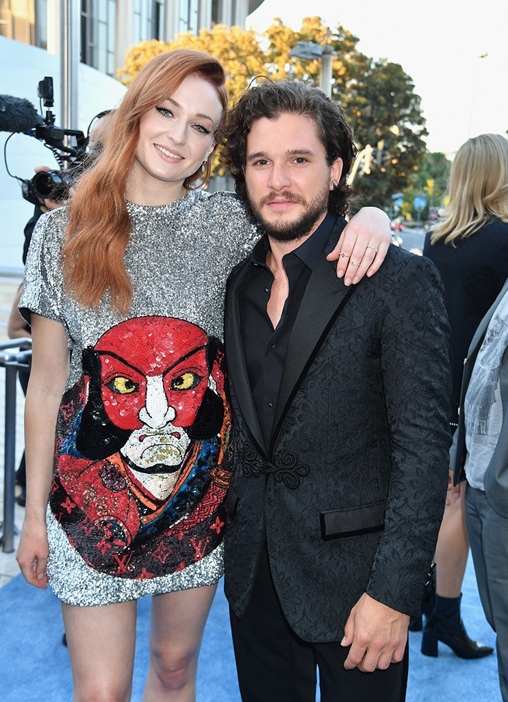 Sophie Turner, Kit Harington, Game of Thrones season seven premiere