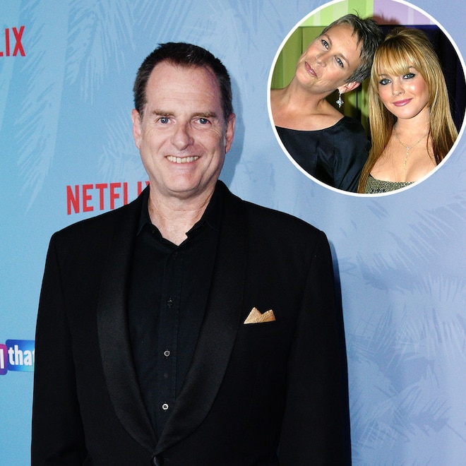 Mark Waters, Jamie Lee Curtis, Lindsay Lohan at Freaky Friday premiere