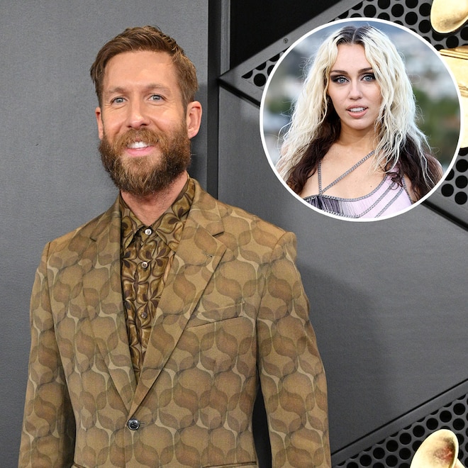 Calvin Harris at Grammys 2025, Miley Cyrus at Versace Fashion Week Show 2023