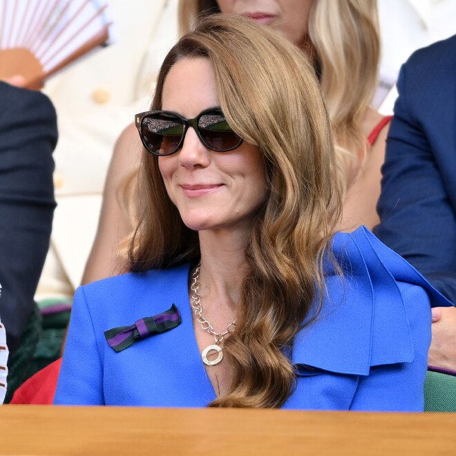 Kate Middleton hair transformations, at Wimbledon 2025 with Princess Charlotte