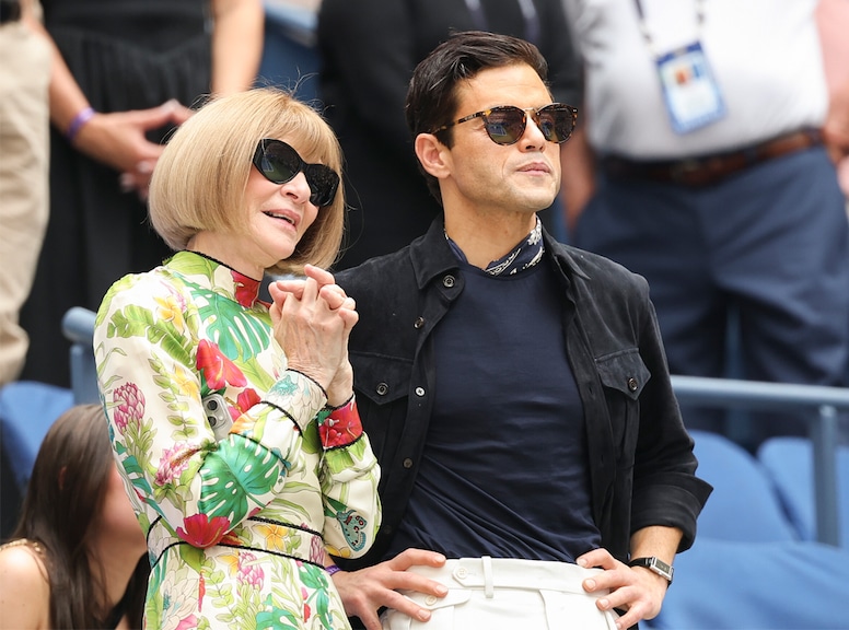 Anna Wintour and Rami Malek, US Open 2025, celebrity sightings