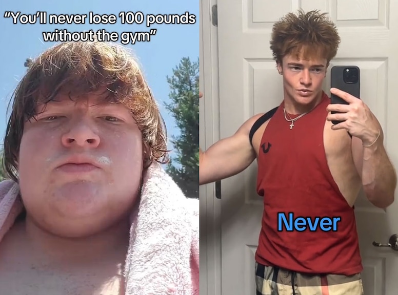 Trevor Larcom showcases weight loss in TikTok video