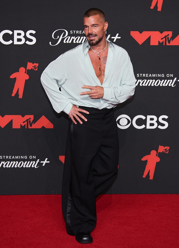 Ricky Martin at MTV VMAs 2025 red carpet