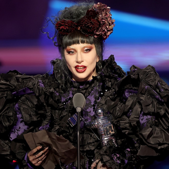Lady Gaga accepts the Artist of the Year award onstage during the 2025 MTV Video Music Awards