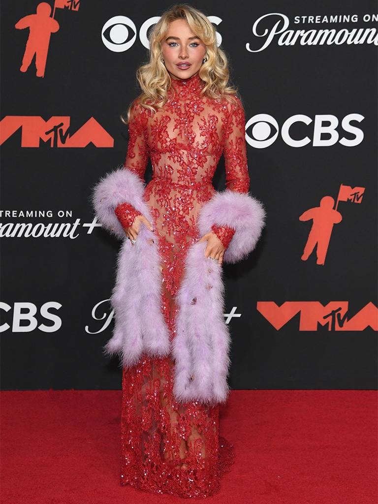 Sabrina Carpenter at MTV VMAs Video Music Awards 2025 red carpet