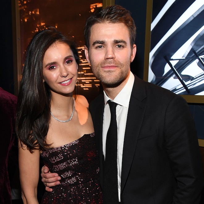 Nina Dobrev and Paul Wesley attend The 2020 InStyle And Warner Bros. 77th Annual Golden Globe Awards Post-Party