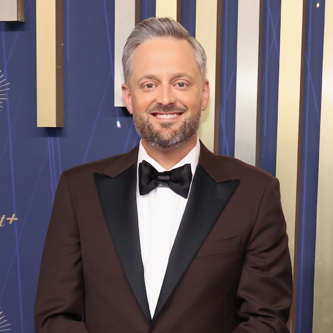 Host Nate Bargatze on the 2025 Emmys red carpet