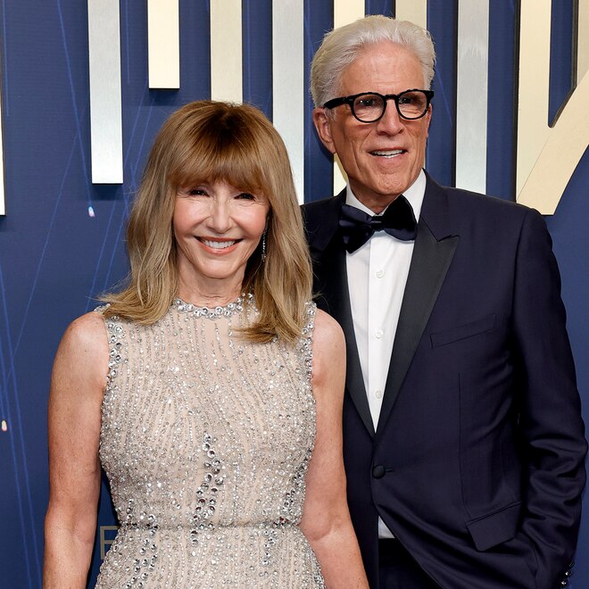 Mary Steenburgen and Ted Danson arrive at the Emmys 2025 red carpet, Couples
