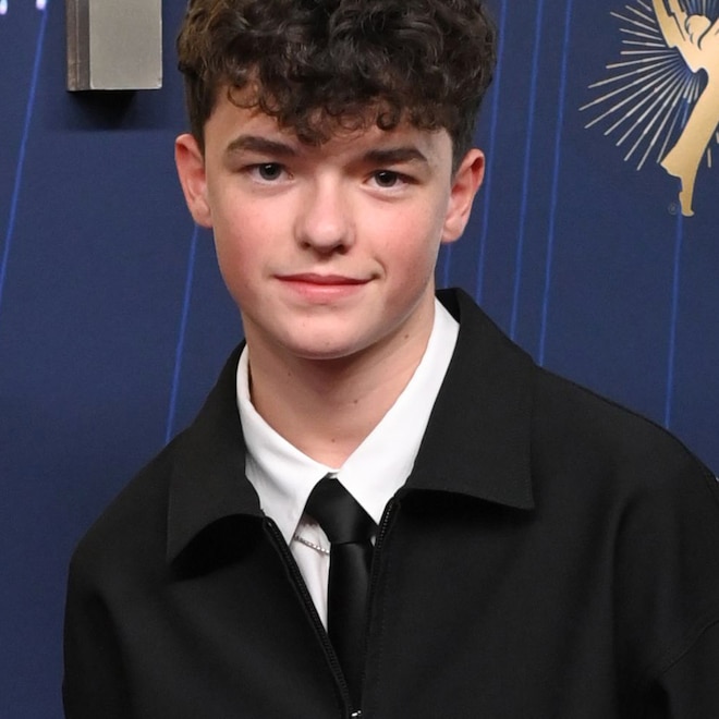 Owen Cooper arrives at the Emmys 2025 red carpet