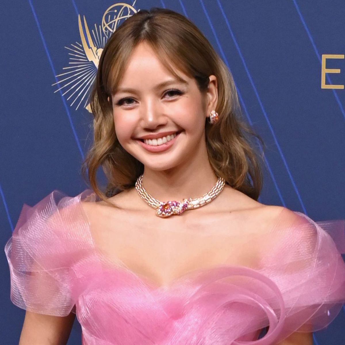 
                        BLACKPINK's Lisa Stuns in High-Slit Tulle Gown on Emmys Red Carpet
       ...