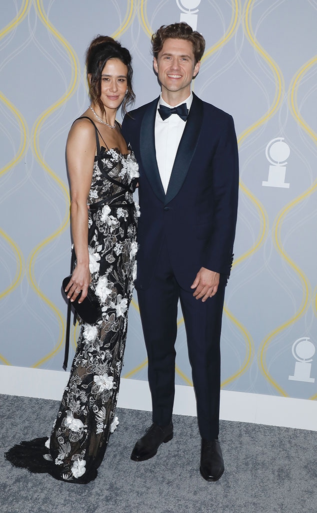 Ericka Hunter Yang and Aaron Tveit at 2022 Tony Awards