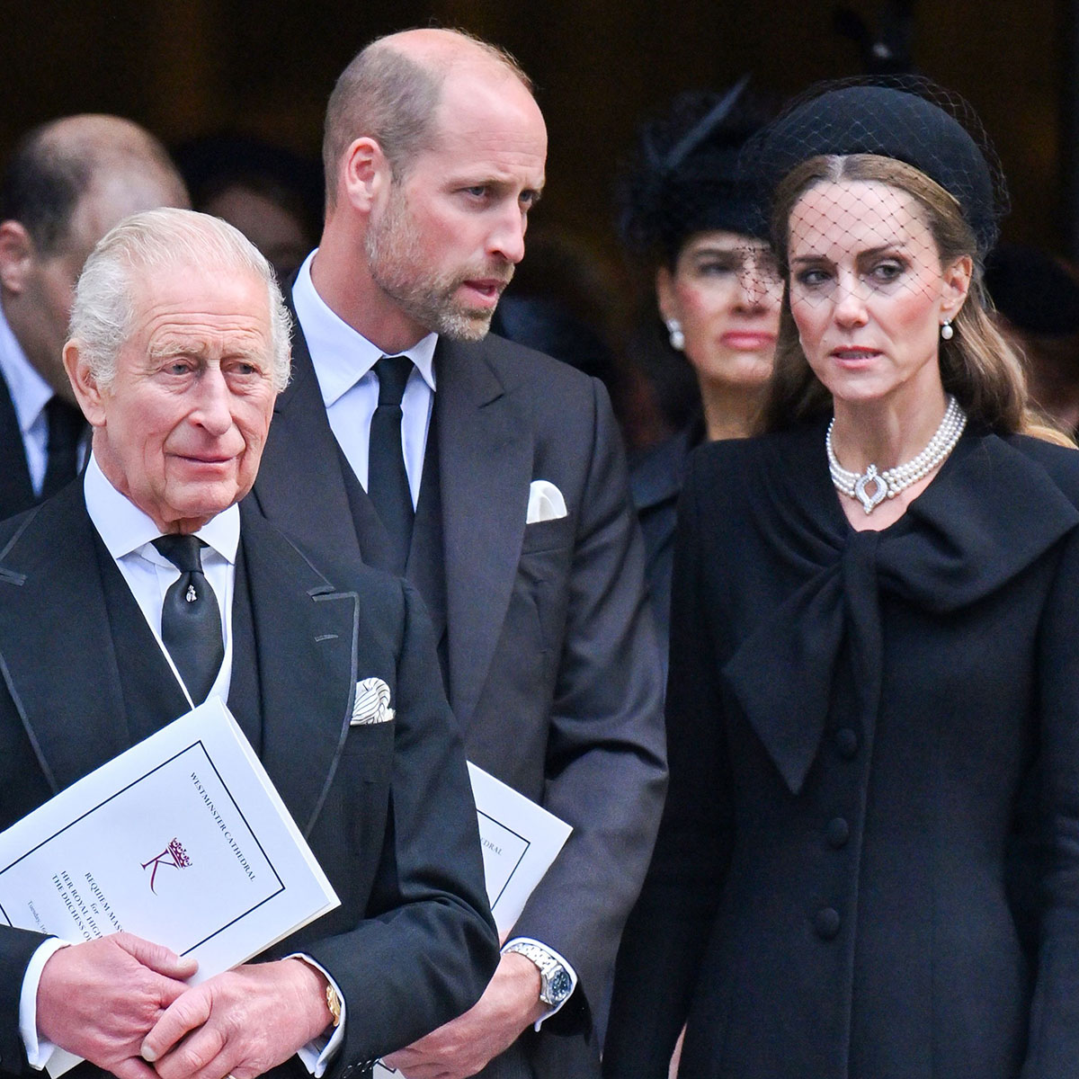 Kate Middleton & King Charles III Share Heartwarming Moment at Funeral