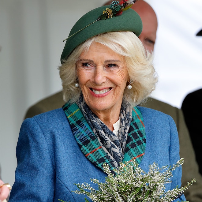 Queen Camilla attends the Braemar Royal Highland Gathering at The Princess Royal and Duke of Fife Memorial Park