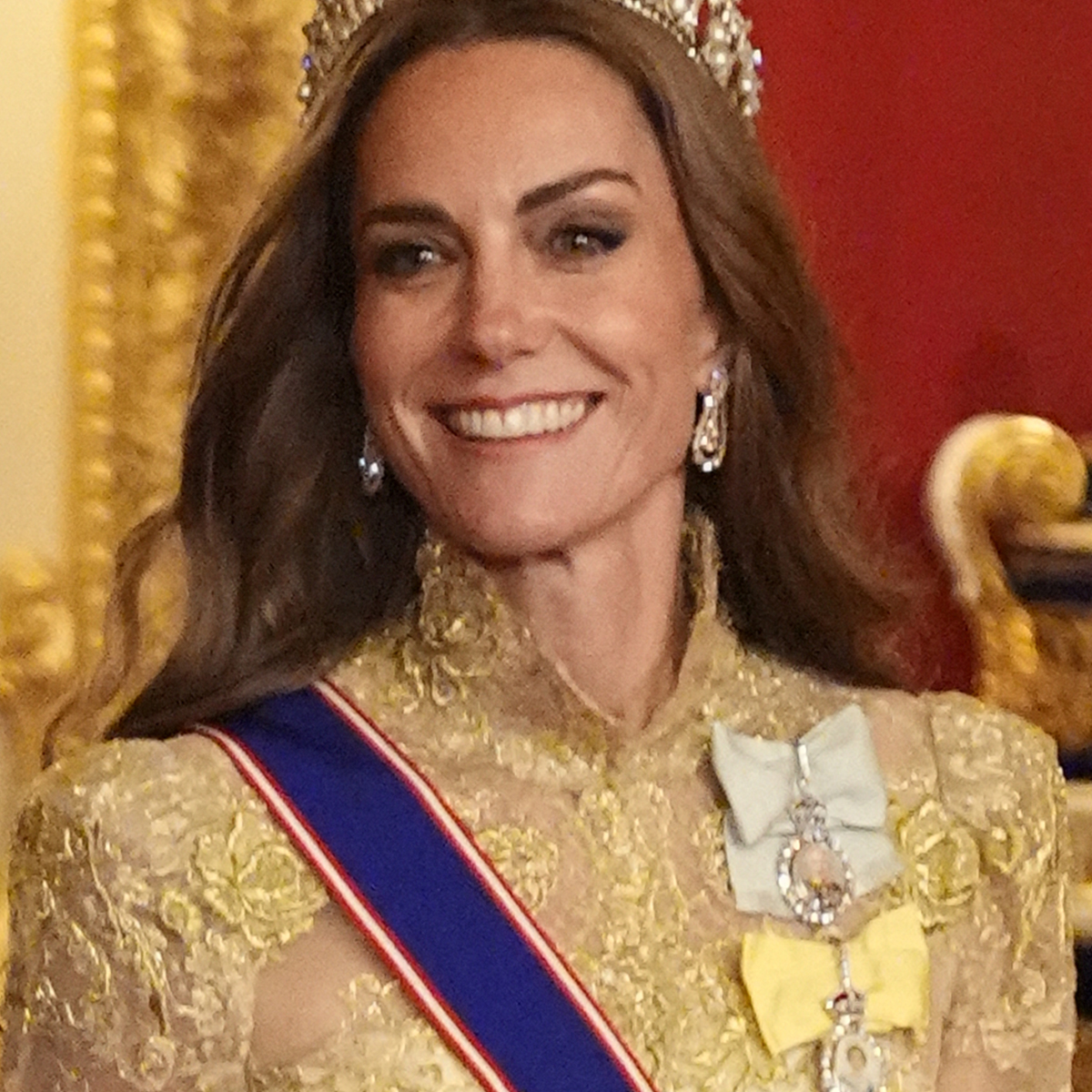 Kate Middleton Glistens in Princess Diana's Tiara at State Banquet