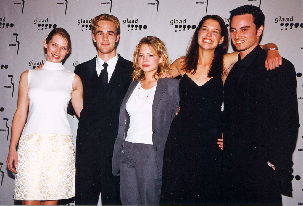 Meredith Monroe, James Van Der Beek, Michelle Williams, Katie Holmes, Kerr Smith, 2000 GLAAD Media Awards