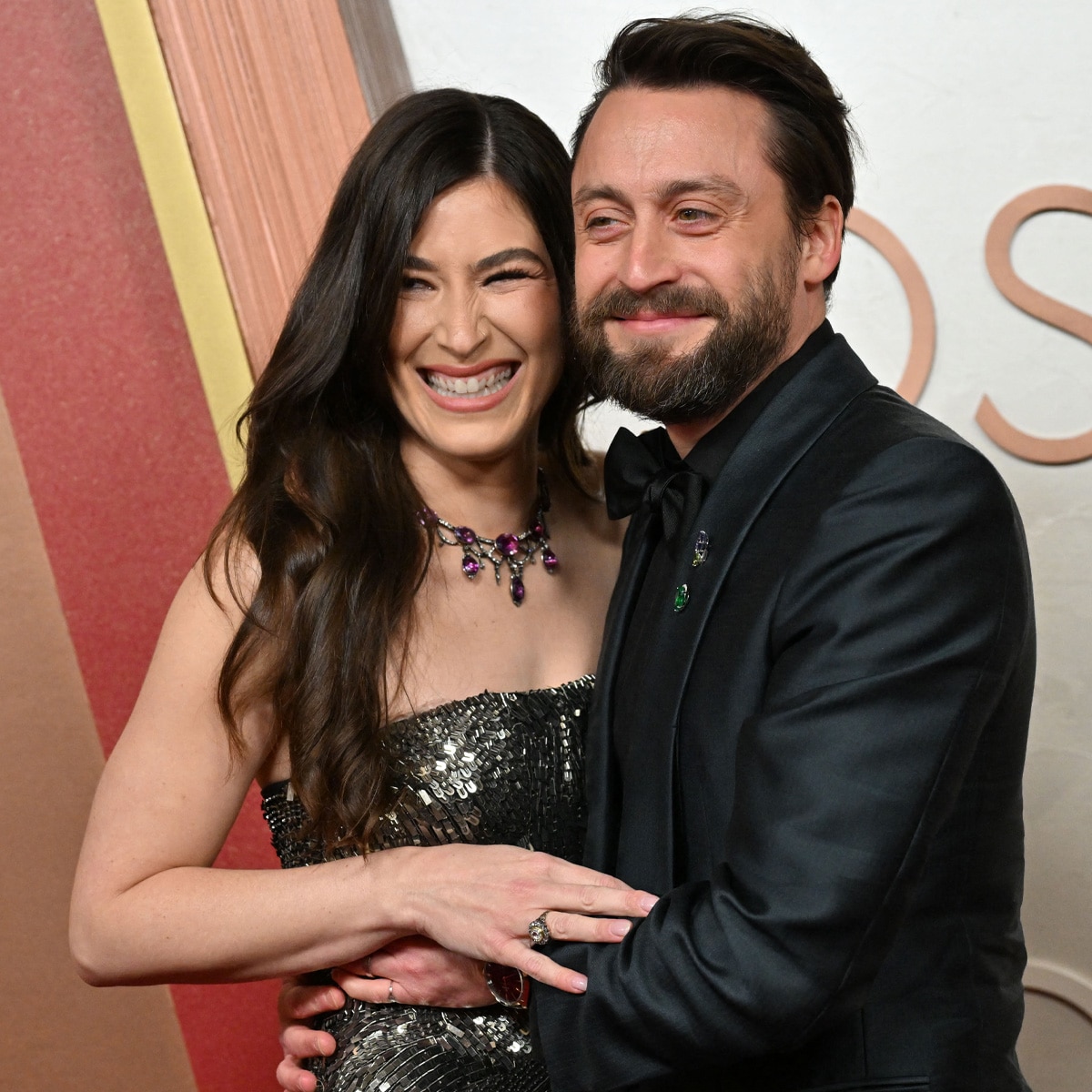 Kieran Culkin, Jazz Charton at the 2025 Oscars