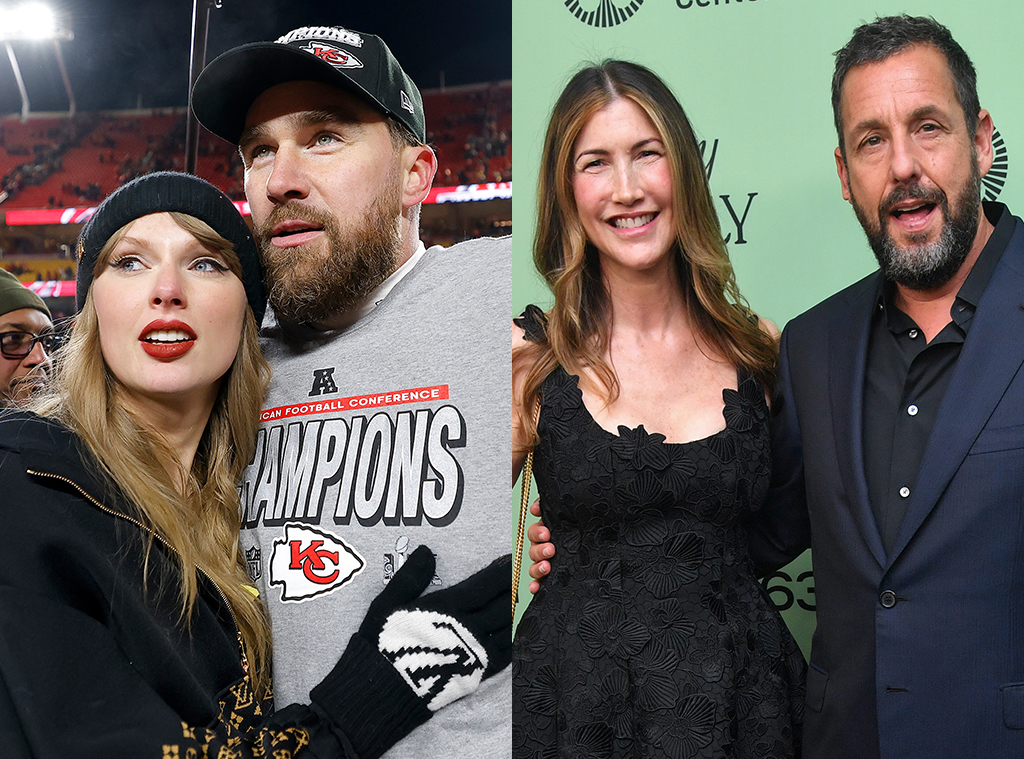 Taylor Swift, Travis Kelce, Adam Sandler, Jackie Sandler