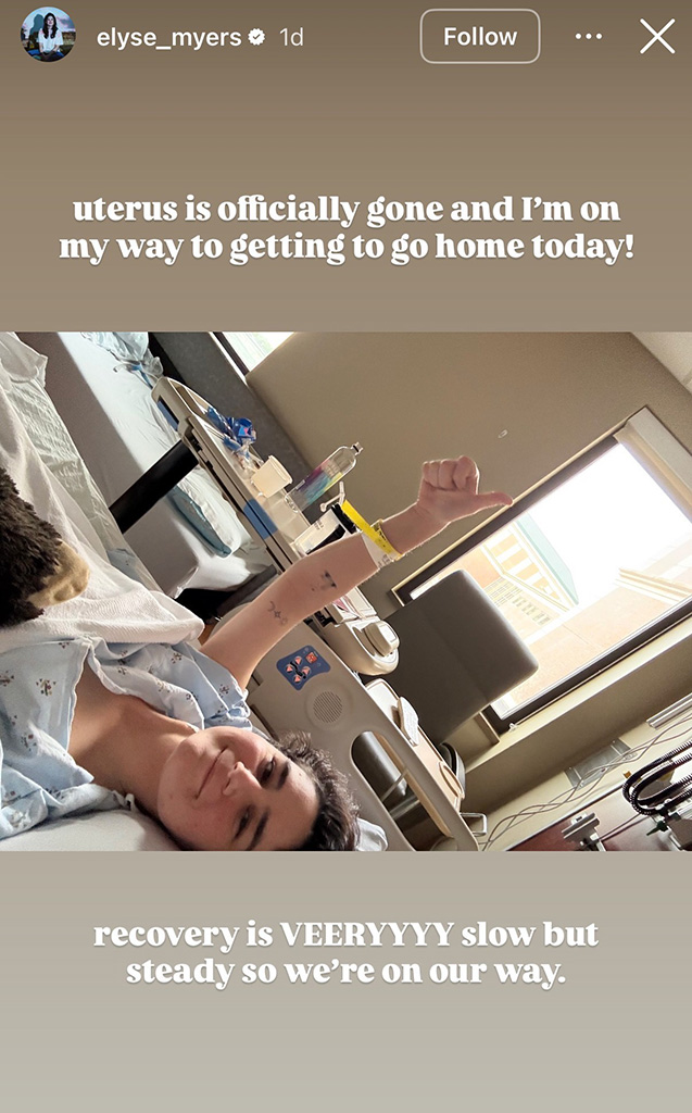Elyse Myers Undergoes Hysterectomy