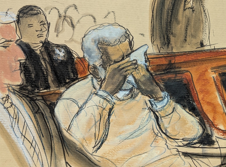 Sean Combs, Diddy, courtroom sketch, October 3 2025