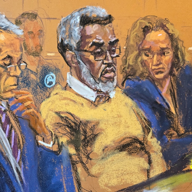 Sean Combs, Diddy, courtroom sketch, October 3 2025