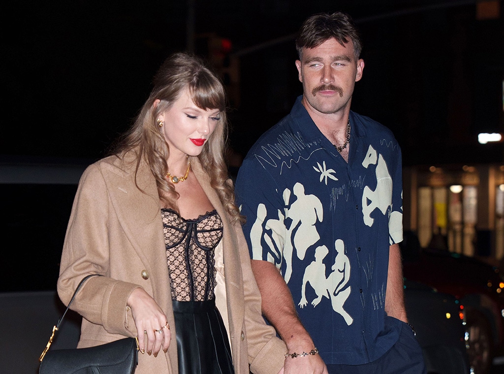 Taylor Swift on Travis Kelce Engagement Ring