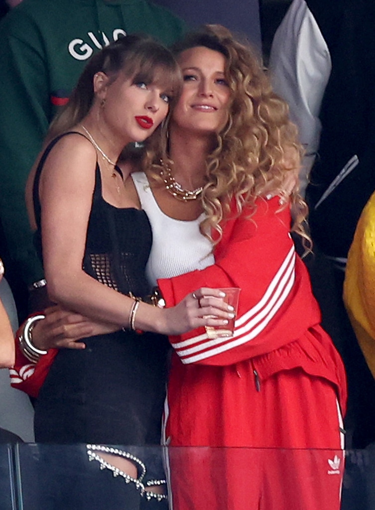 Taylor Swift and Blake Lively at Super Bowl LVIII