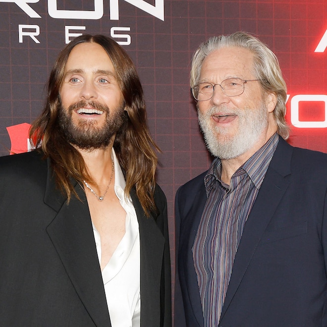 Jared Leto and Jeff Bridges at Tron:Ares premiere, 2025