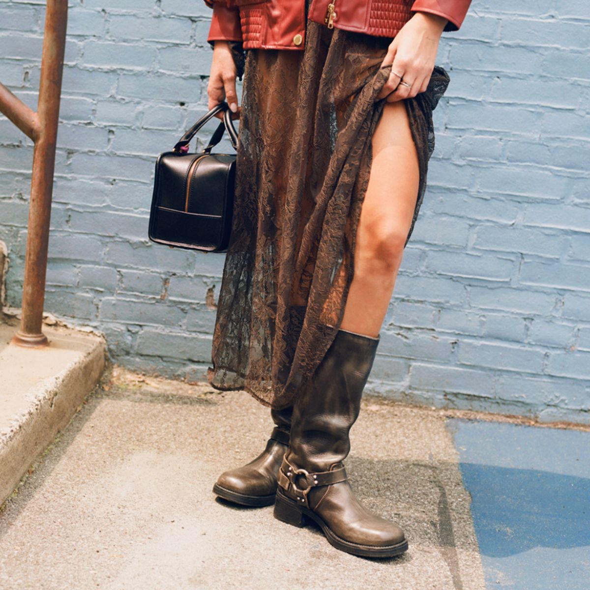 wide calf brown dress boots Dolce Vita Auggie Women's Boots Chocolate : 8.5 W, Leather/Rubber