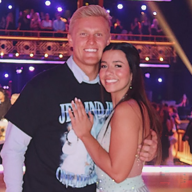 Jen Affleck and Zac Affleck in the Dancing With the Stars ballroom, 2025