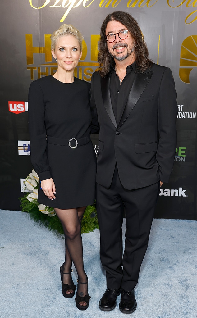 Jordyn Blum and Dave Grohl attend Hope The Mission and Los Angeles Mission Present Hope in The City Of Angels