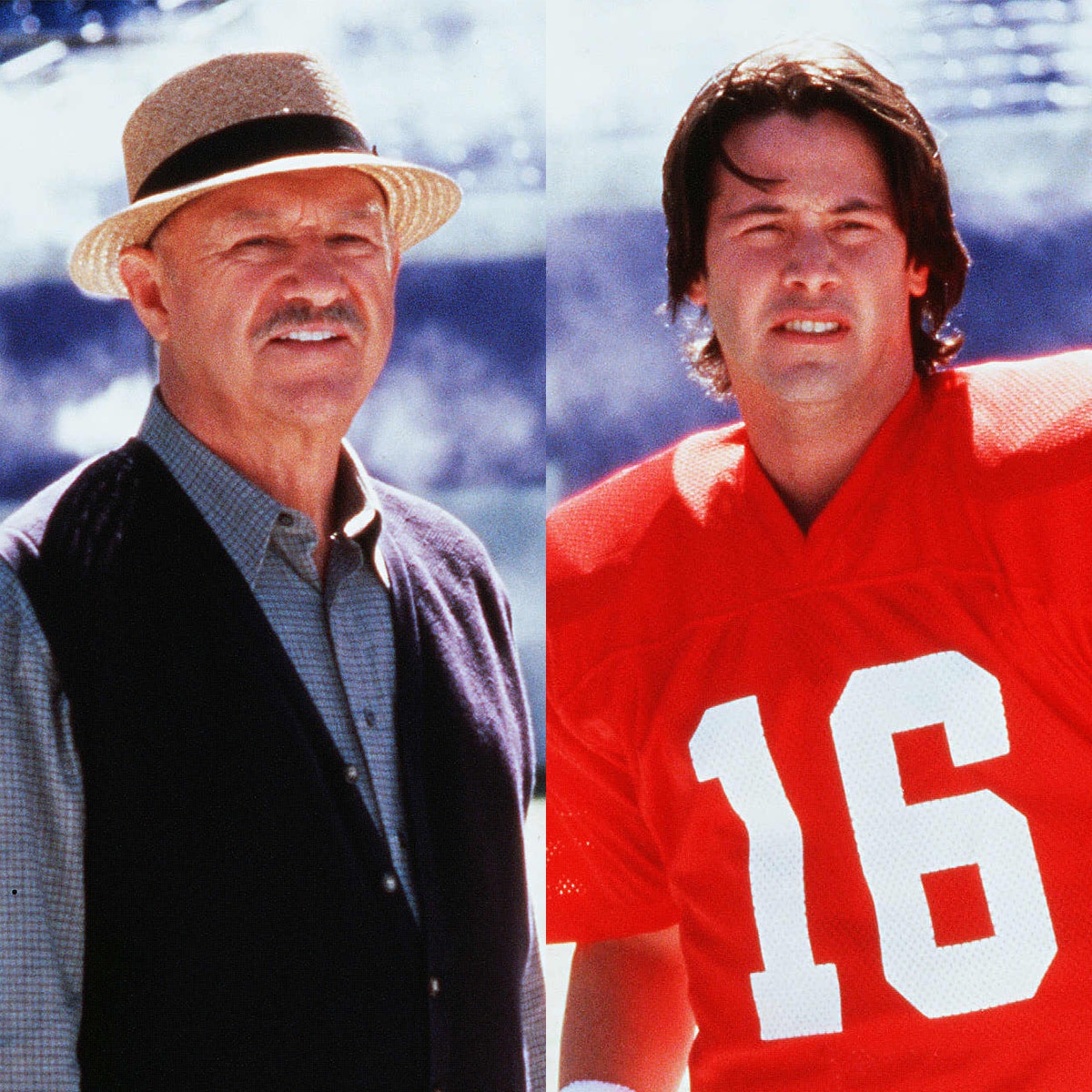 Gene Hackman, Keanu Reeves in The Replacements