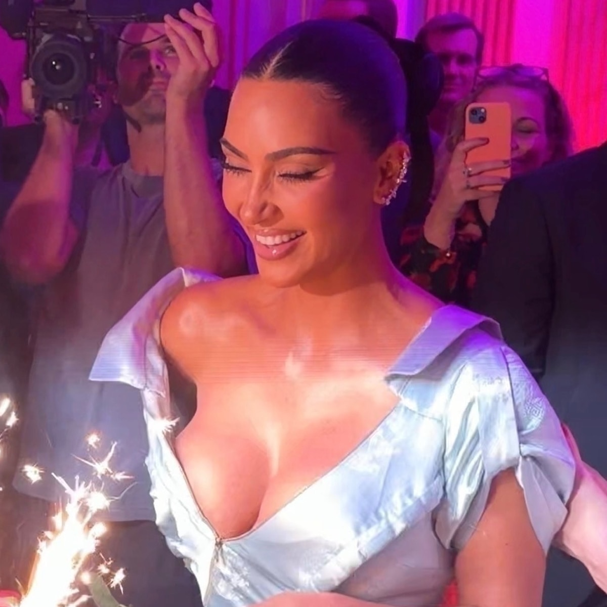 Kim Kardashian blows out her candles for her 45th birthday with All's Fair cast in Paris
