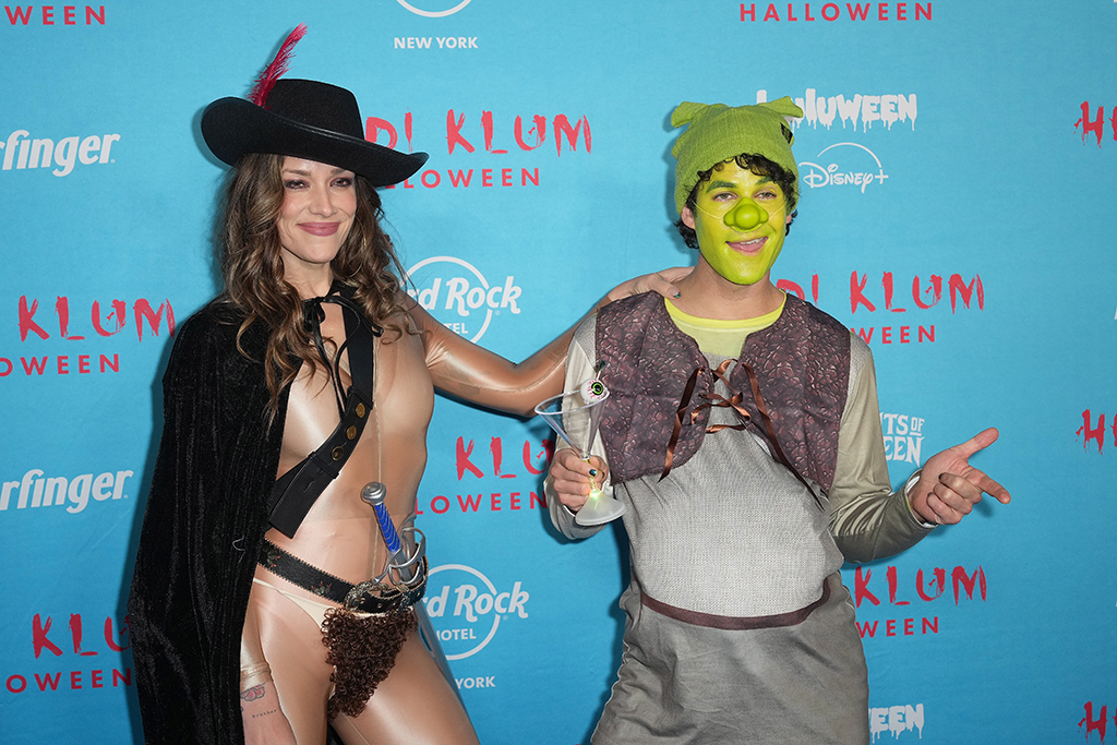 Mia Swier and Darren Criss arrive at Heidi Klum's 24th Annual Halloween Party 2025