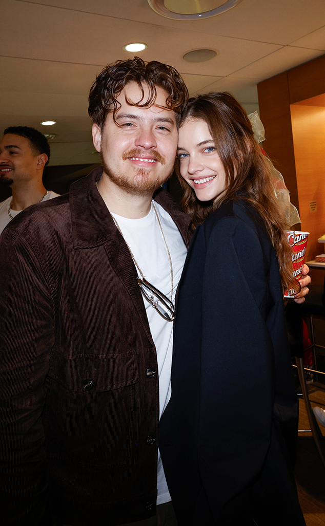 Dylan Sprouse and Barbara Palvin attend Super Bowl 2025