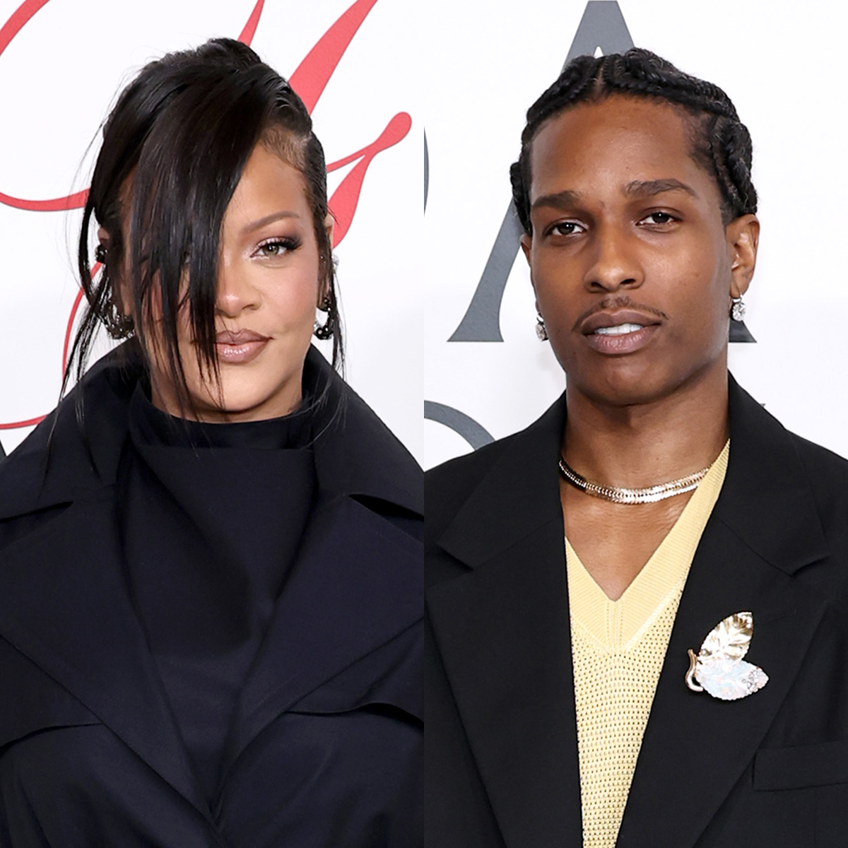 Rihanna and A$AP Rocky arrive at the 2025 CFDA Fashion Awards in New York City on November 3.